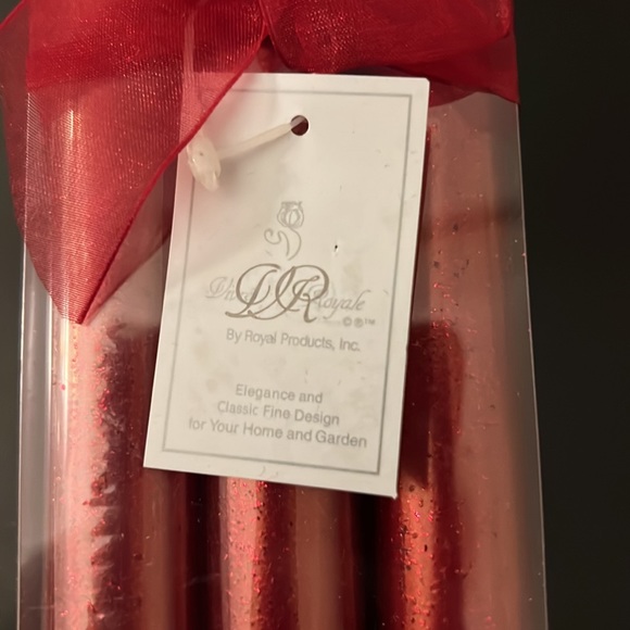 Set of 6 Red Candle Sticks - Picture 2 of 5